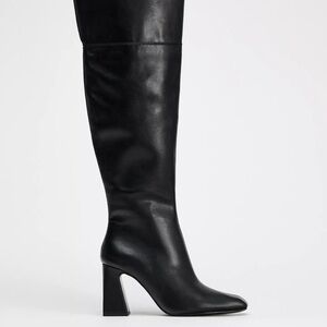 Zara Elegant Black Over the Knee Boots
